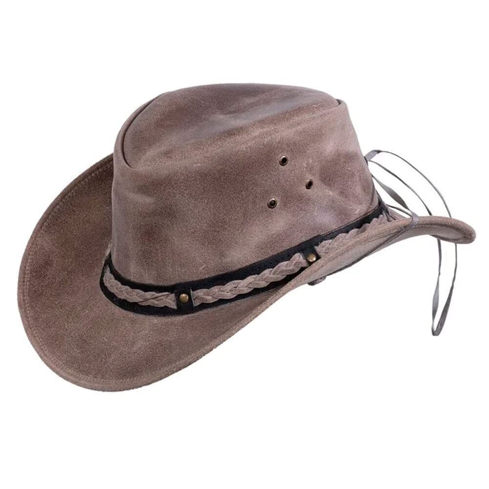 7356 Outback Trading 's 1367 Wagga UPF 50 Breathable Leather Western Hat